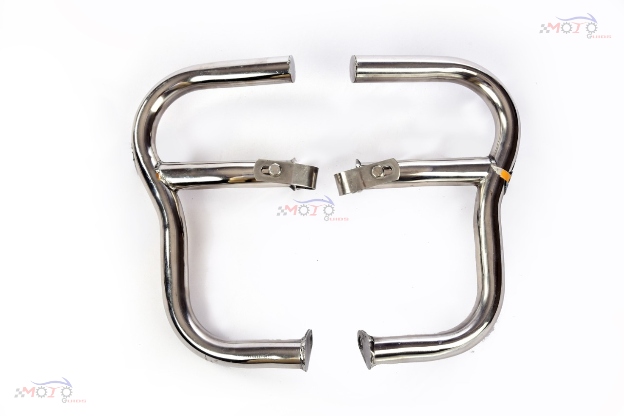 JAWA AND YEZDI E SHAPE GUARD IN STAINLESS STEEL