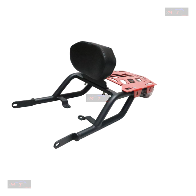 Cnc Carrier With Plate And Backrest For Himalayan - Red