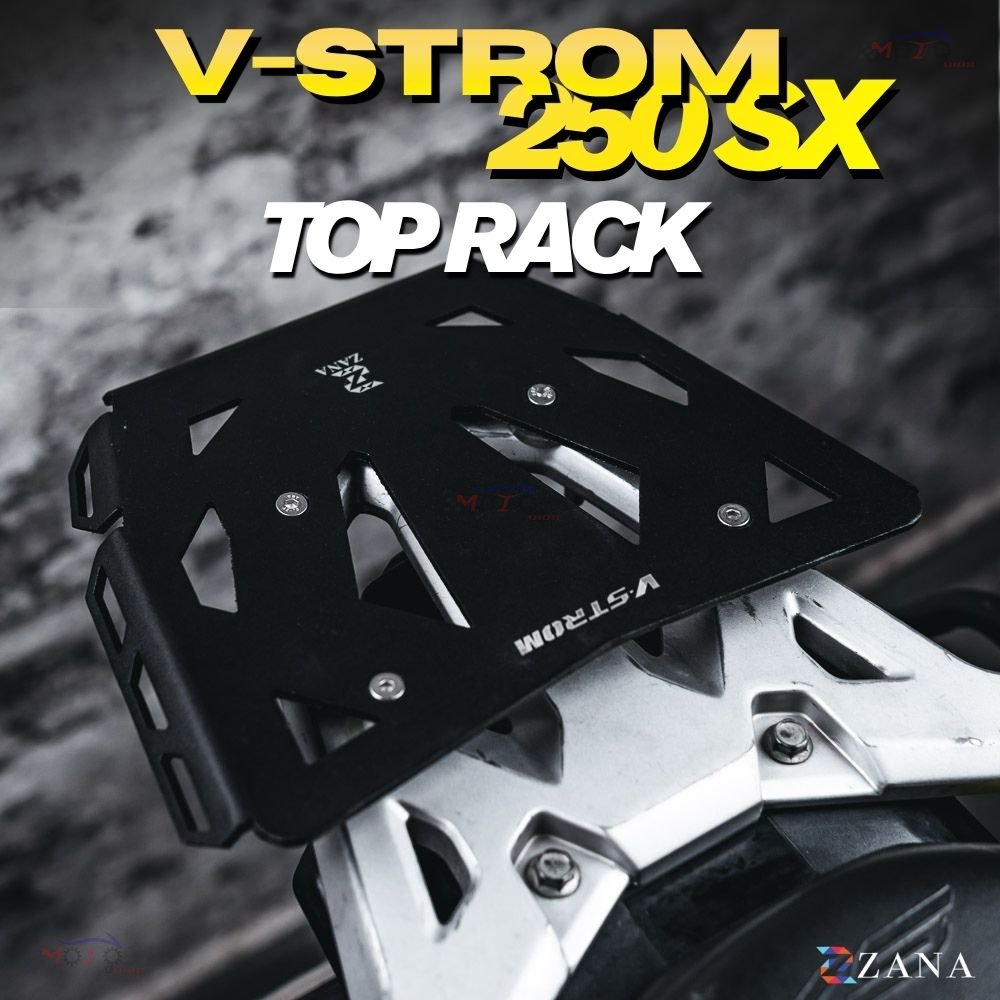 Zana- TOP RACK PLATE FOR V-STROM 250 (BLACK ALUMINUM)