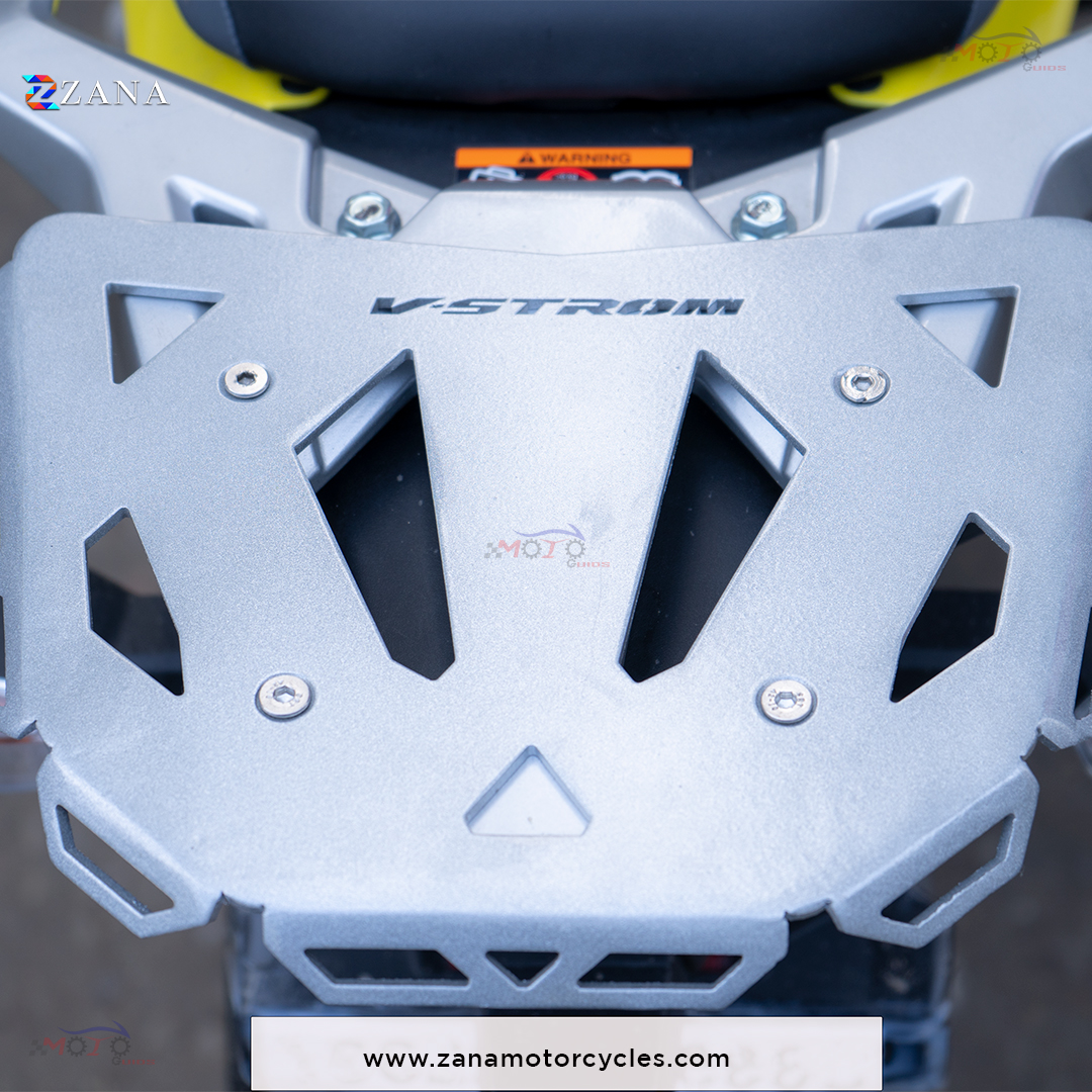 Zana- NEW ALUMINUM TOP RACK PLATE SILVER FOR V-STROM 250