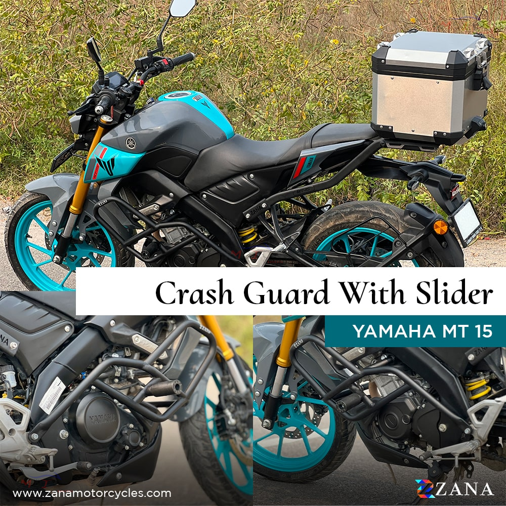 Zana- CRASH GUARD WITH SLIDER BLACK FOR YAMAHA MT 15