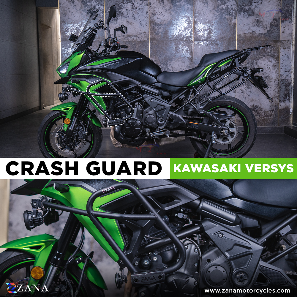 Zana- CRASH GUARD WITH SLIDER BLACK FOR KAWASAKI VERSYS 650 BS6 2016-2025