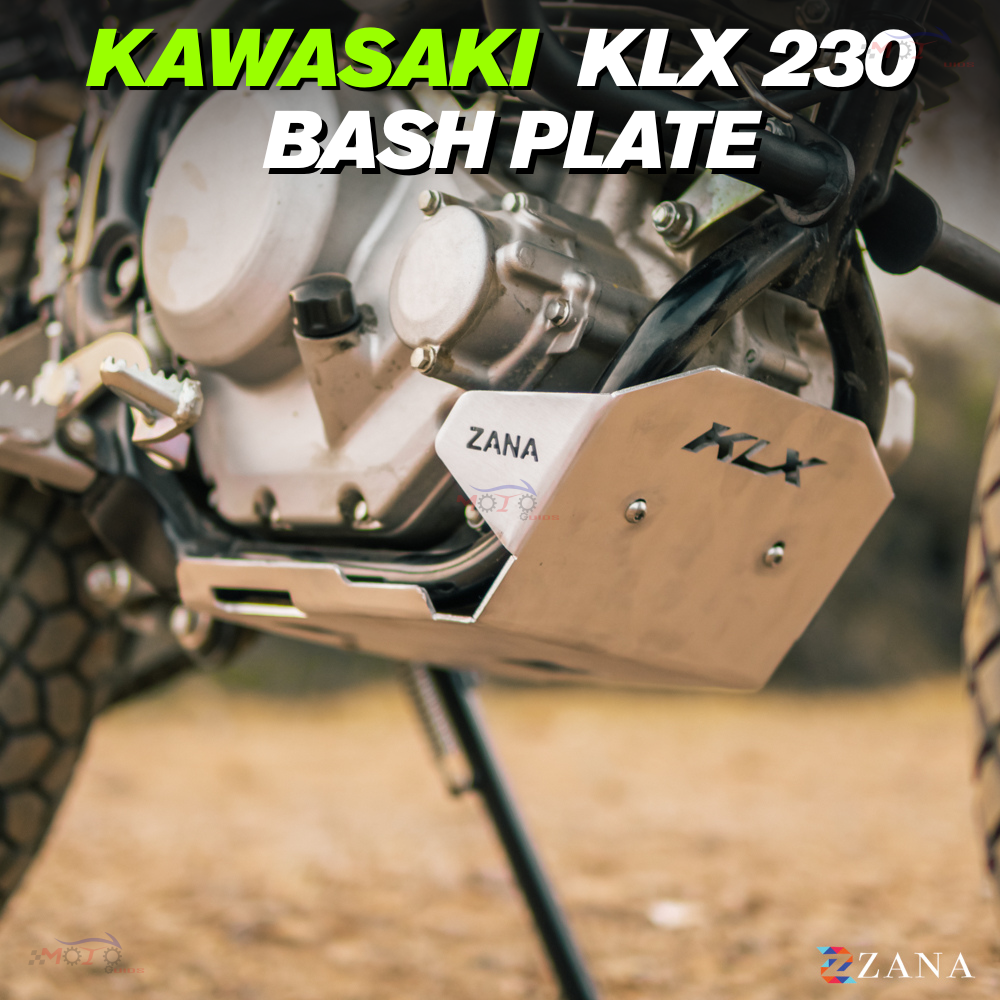 Zana- Bash Plate For Kawasaki KLX 230 ( Aluminum, Silver )