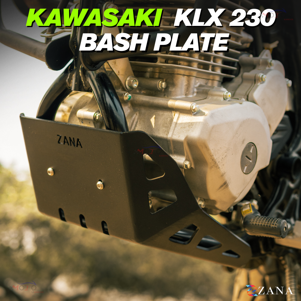 Zana- Bash Plate For Kawasaki KLX 230 ( Aluminum, Black )