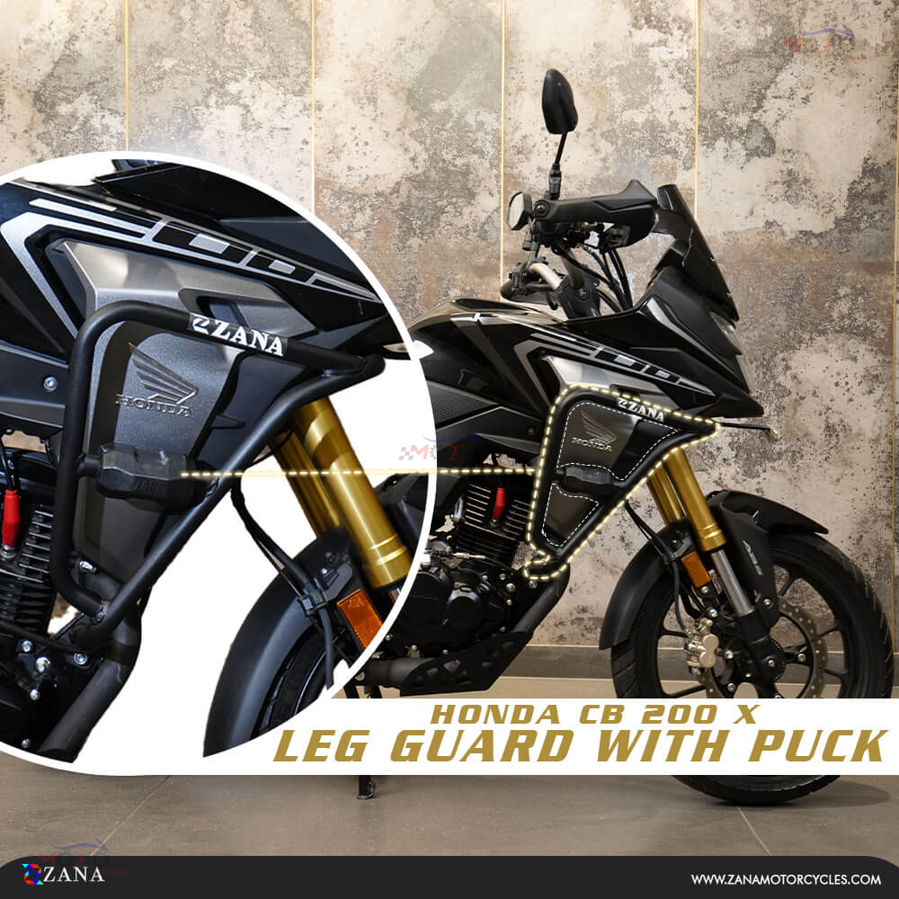 Zana- Crash Guard with Slider Puck For Honda CB200X (Black)