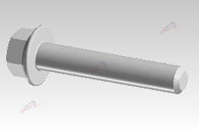 HEX FLANGE BOLT-M8x45 8.8 ZnFe WHITE