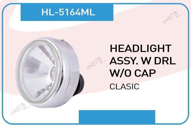 HEADLIGHT ASSY W DRL W/O CAP